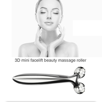 3D Roller Massager 360 obrót srebrny do wyszczuplania twarzy masażer całego ciała podnoszenia preparat przeciwzmarszczkowy masaż twarzy relaks narzędzie 3